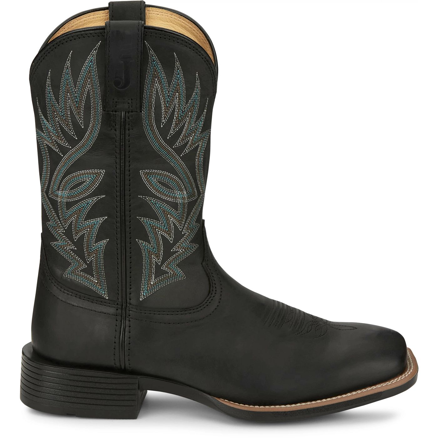 Justin Boots Men's Zeke 11" Western Boot - Black (UN7132) - View 3