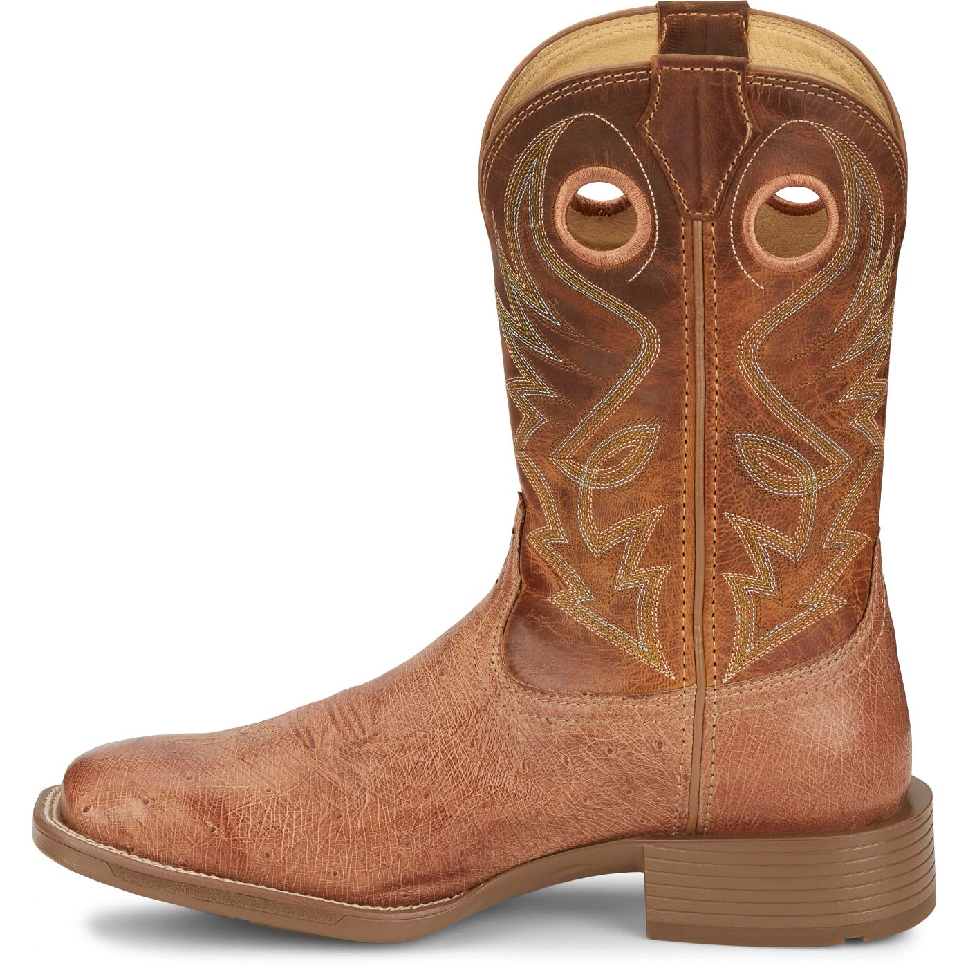 Justin Boots Men's Roswell 11" Smooth Ostrich Boot - Cognac (UN8750) - View 8