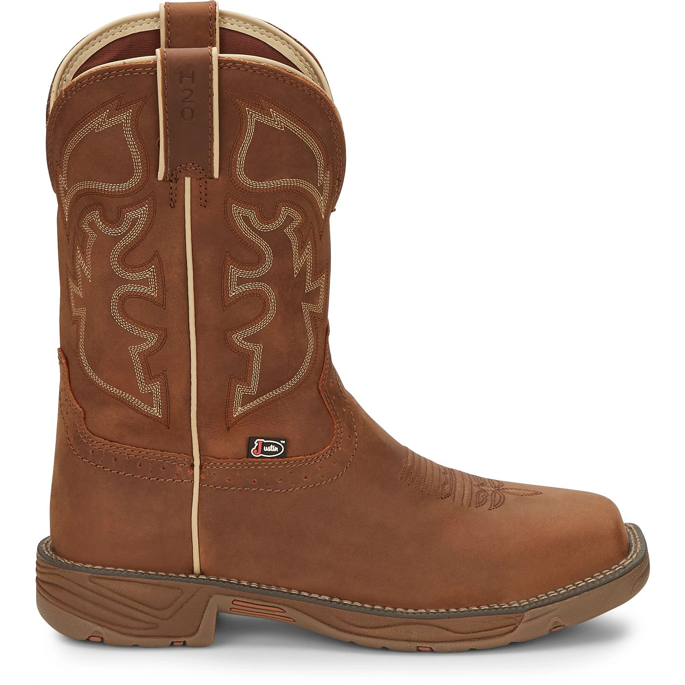 Justin Work Men's Rush 11" Waterproof Boot - Tan (WK4330) - View 3