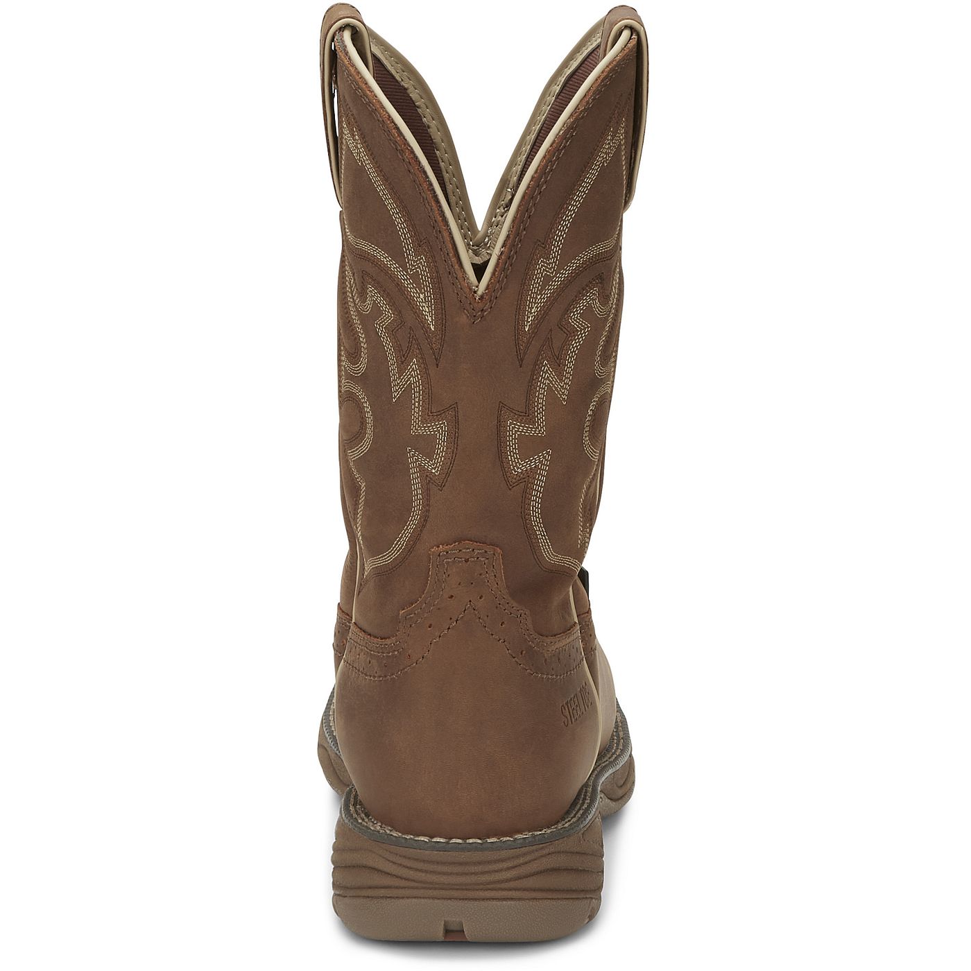 Justin Work Men's Rush 11" Waterproof Steel Toe Boot - Tan (WK4331) - View 5