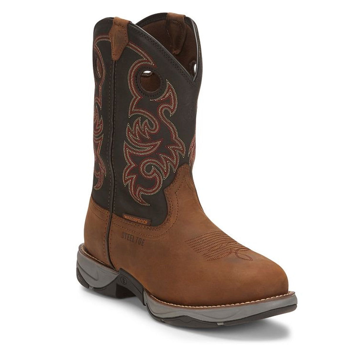 Tony Lamas Men's Footwear Work Junction 11" Waterproof Steel Toe Work Boot Color Brown image 2