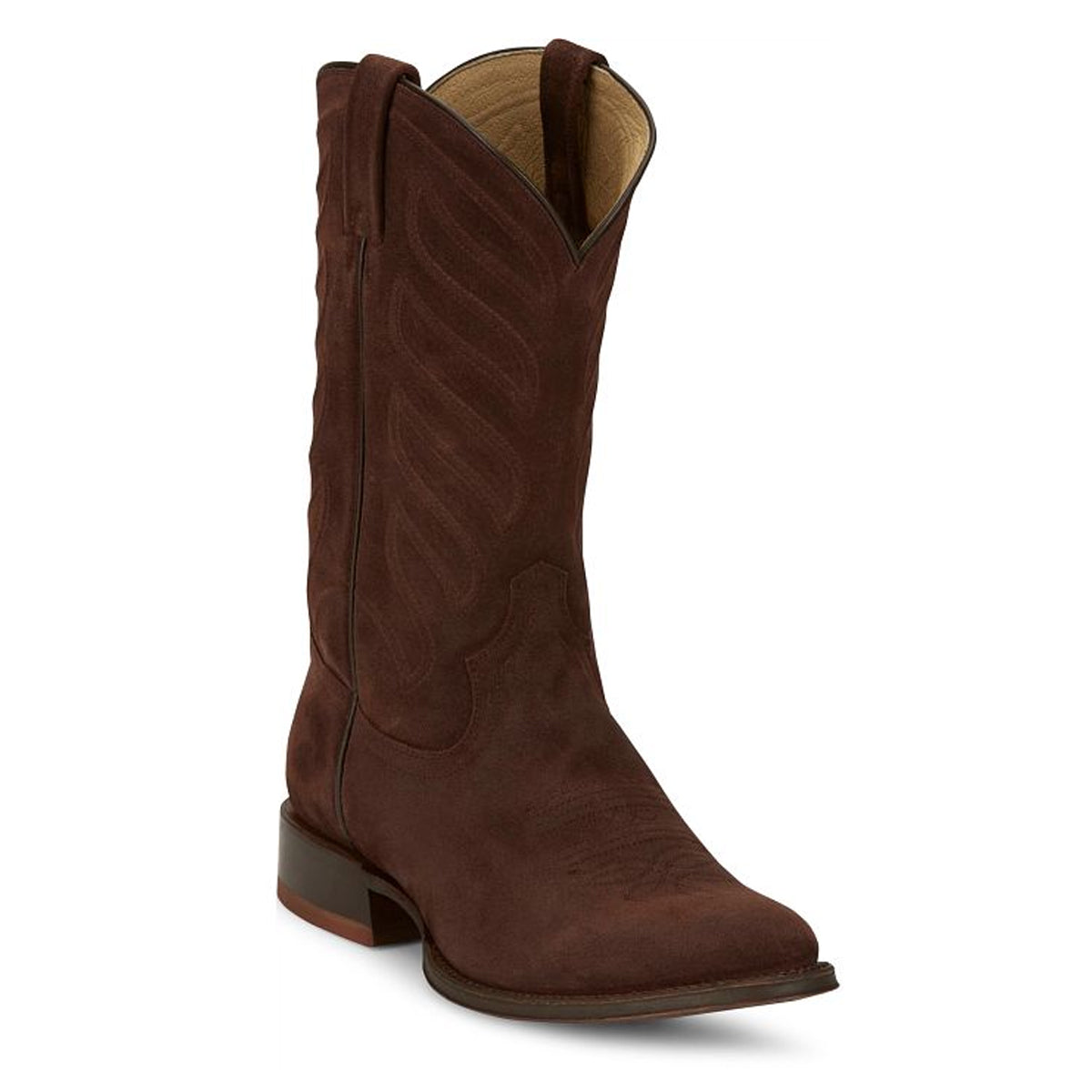 Tony Lamas Boots Men's Western Amado 12" Suede  Color Deep Coffe image 1