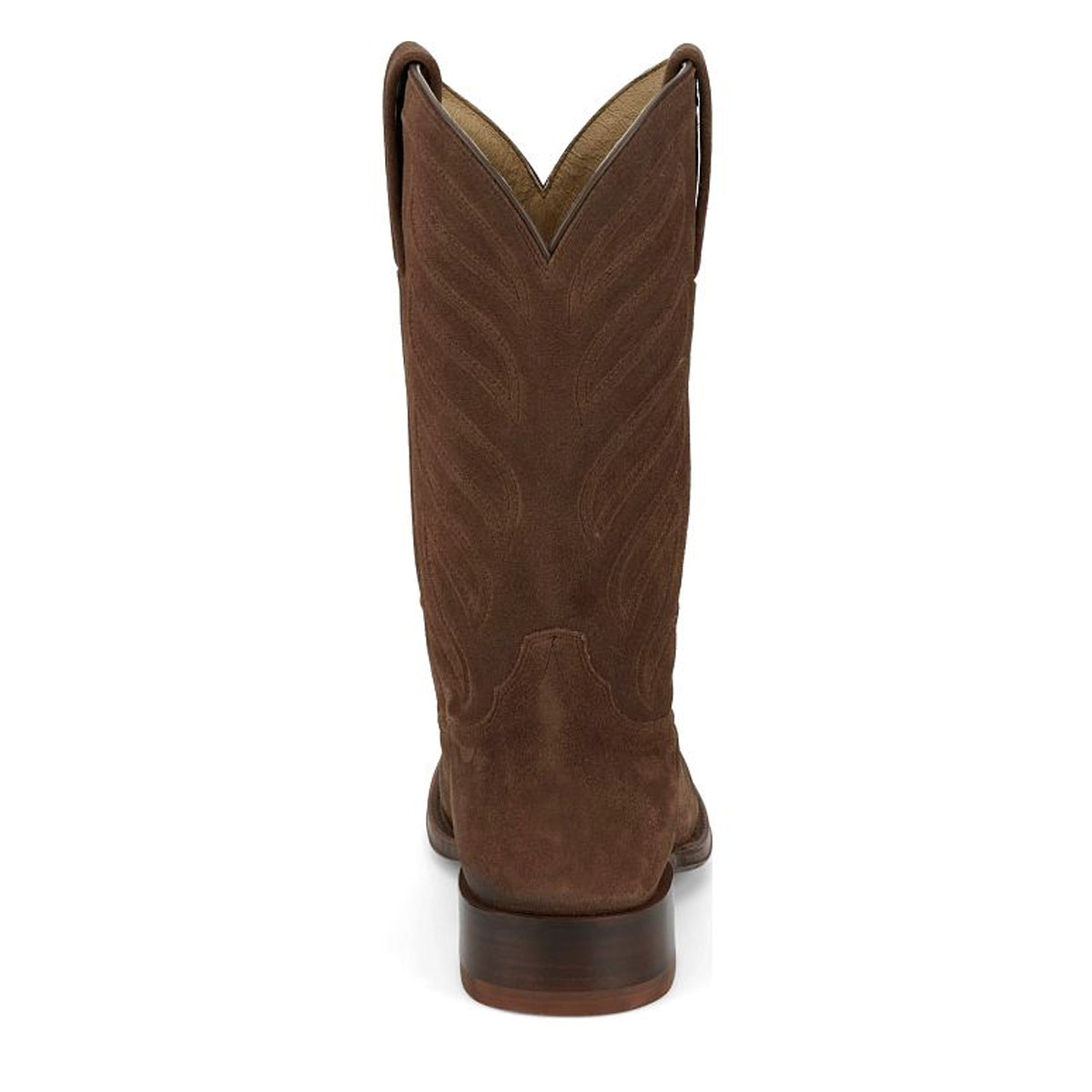 Tony Lamas Boots Men's Western Amado 12" Suede  Color Taupe image 4