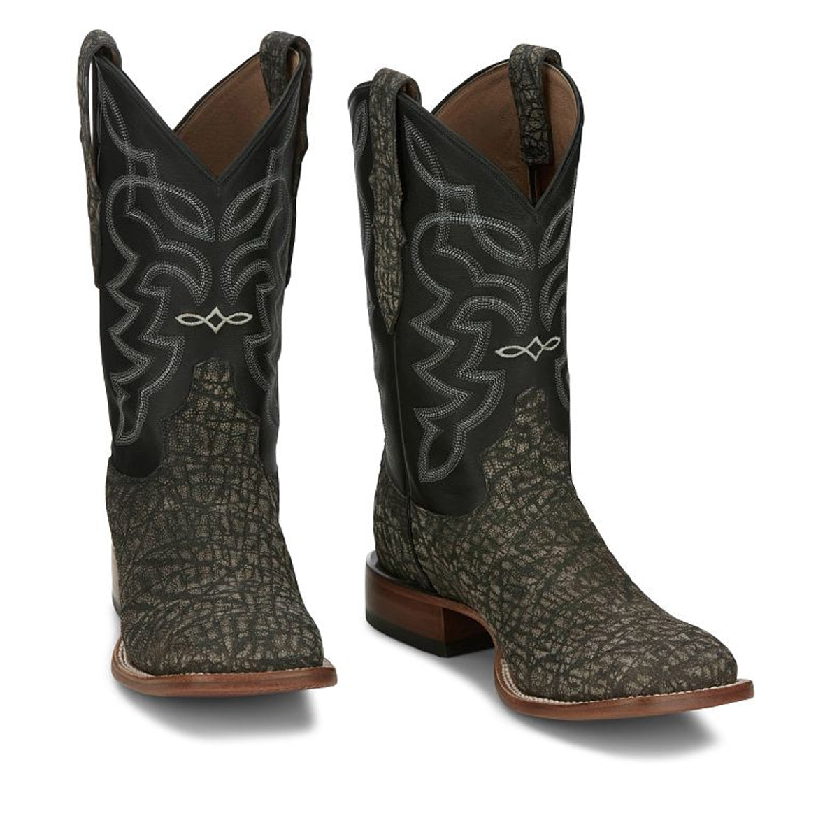 Tony Lamas Boots Men's Footwear Western Exotic Maldor 11" Elephant Color Weathered image 0
