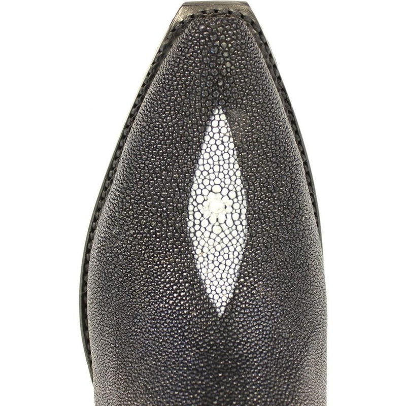Los Altos Boots Mens #941205 Snip Toe | Genuine Single Stone Stingray Boots | Color Black