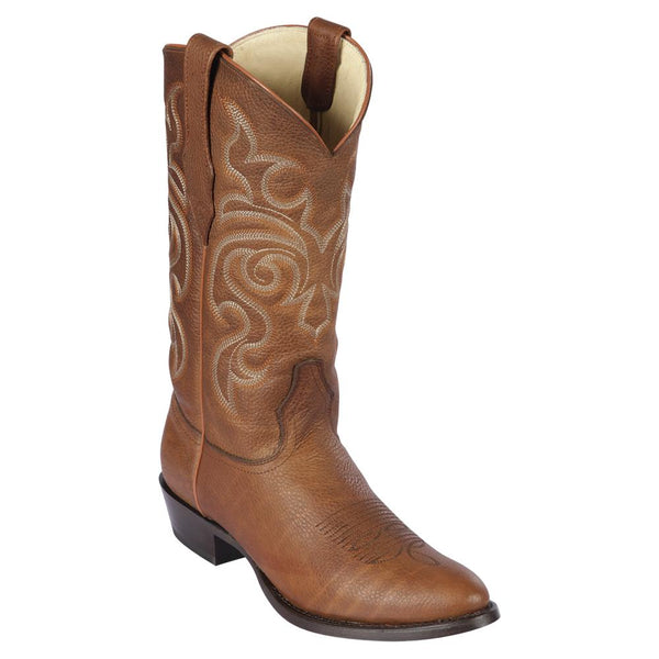 Los Altos Boots Mens #652751 Round Toe | Genuine Grisly Leather Boots | Color Honey