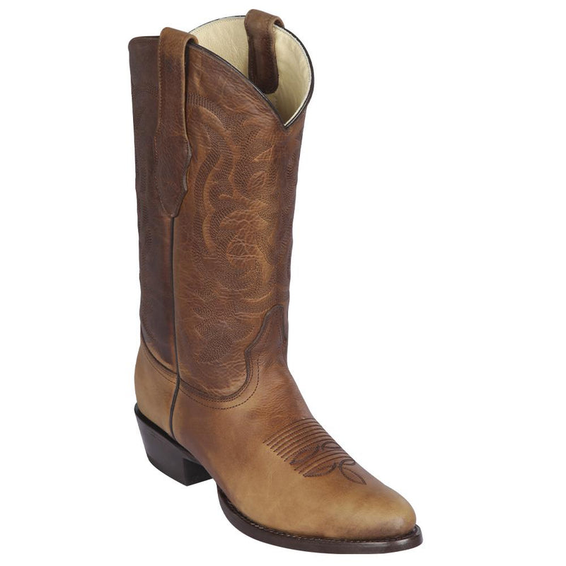 Los Altos Boots Mens #659951 Round Toe | Genuine Rage Leather Boots Handcrafted | Color Honey