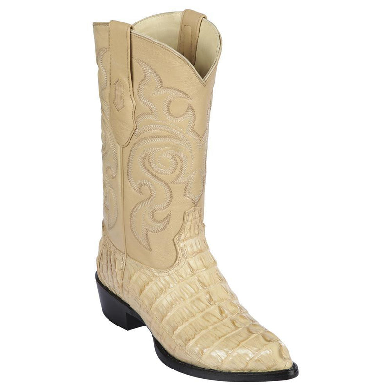 Los Altos Boots Mens #990111 J Toe | Genuine Caiman Tail Boots | Color Oryx