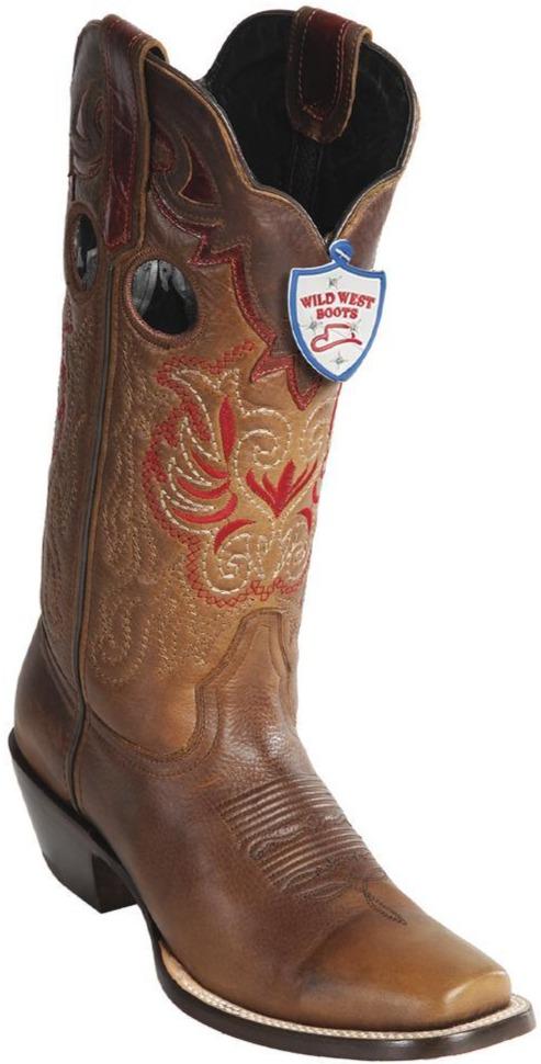 Wild West 2319951 Men's | Color Honey | Women's Wild West Rage Leather Square Toe Boots Handmade