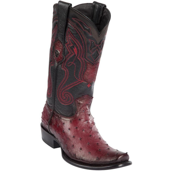 Wild West Boots #2790343 Men's | Color Faded Burgundy | Men’s Wild West Ostrich Boots Dubai Toe Handcrafted