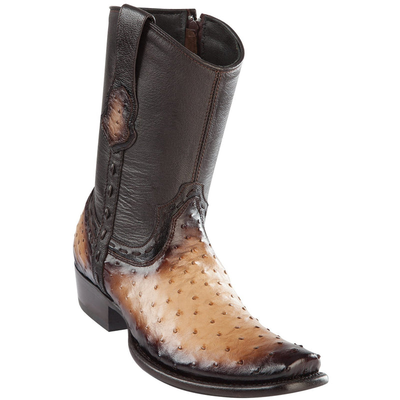 Wild West Boots #279B0315 Men's | Color Faded Oryx | Men’s Wild West Ostrich Boots Dubai Toe Handcrafted
