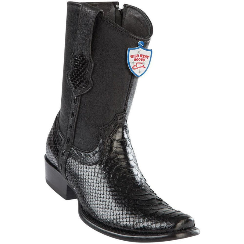 Wild West Boots #279B5705 Men's | Color Black | Men’s Wild West Python Boots Dubai Toe Handcrafted