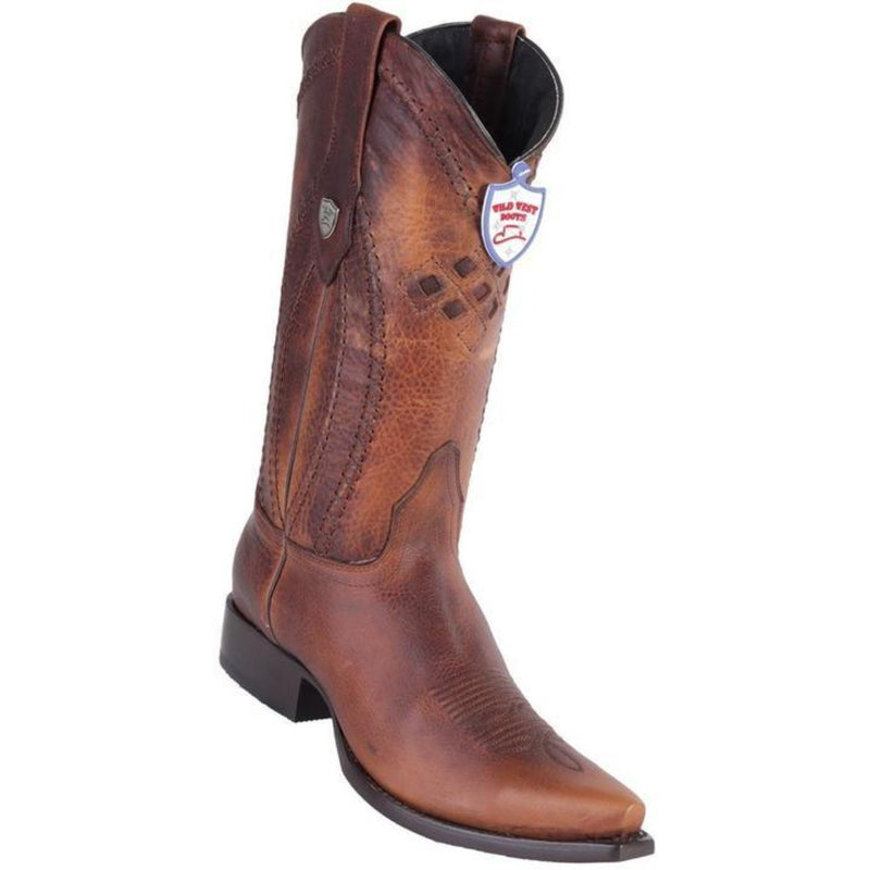 Men’s Wild West Leather Boots Snip Toe Handcrafted Honey (2949951)