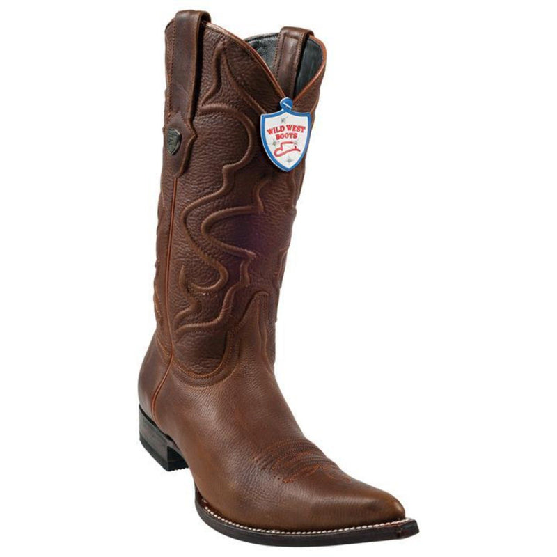 Men's Wild West Rage Leather 3x Toe Boots Handmade Walnut (2959940)