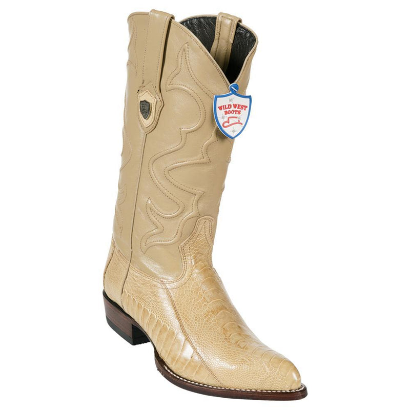 Wild West Boots #2990511 Men's | Color Oryx | Men's Wild West Ostrich Leg J Toe Boots Handcrafted