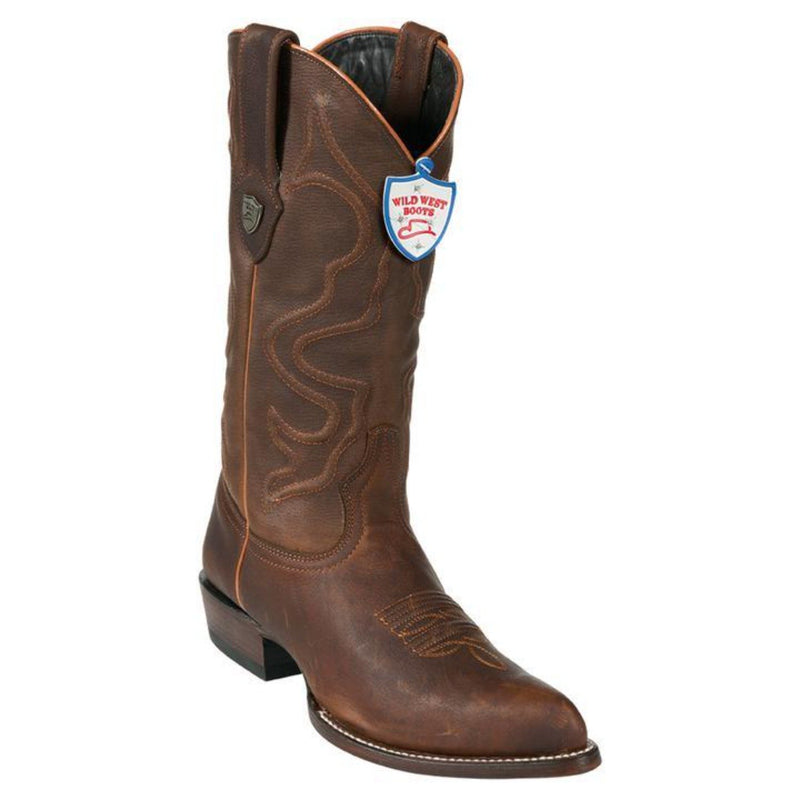 Men's Wild West Rage Leather J Toe Boots Handmade Walnut (2999940)