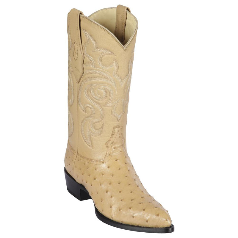 Los Altos Boots Mens #990311 J Toe | Genuine Full Quill Ostrich Boots | Color Oryx