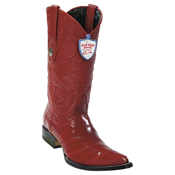 Wild West 2950812 Men's | Color Red | Men's Wild West Eel 3x Toe Boots Handcrafted