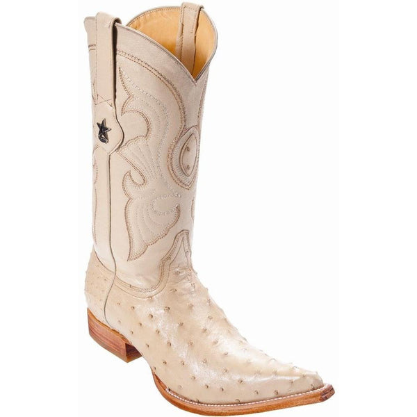 Los Altos Boots Mens #950311 3X Toe | Genuine Full Quill Ostrich Leather Boots | Color Oryx