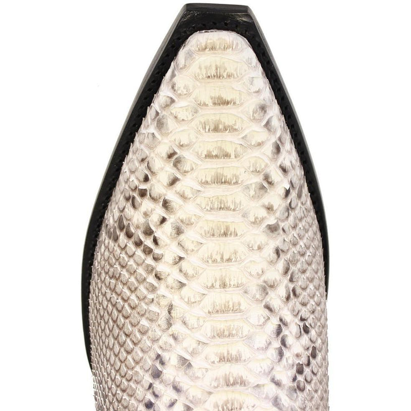 Los Altos Boots Mens #945749 Snip Toe | Genuine Python Snakeskin Boots | Color Natural