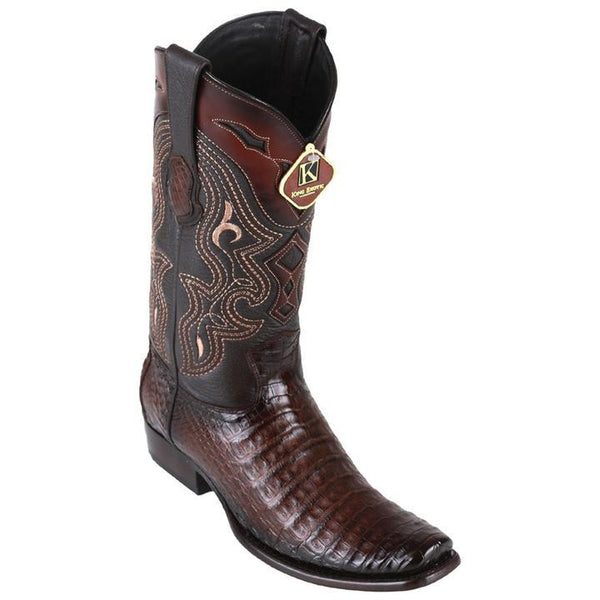 Men's King Exotic Caiman Belly Boots Dubai Toe Handcrafted Faded Brown(4798216)