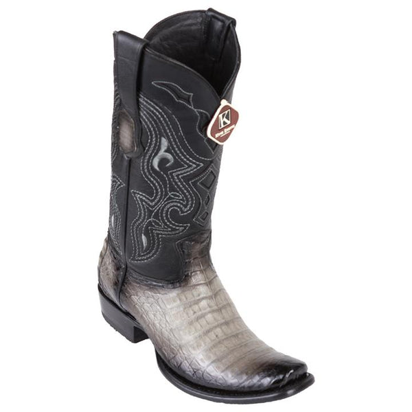 Men's King Exotic Caiman Belly Boots Dubai Toe Handcrafted Faded Gray (4798238)