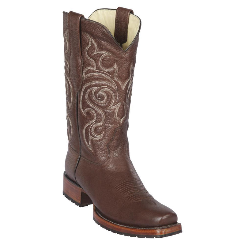 Los Altos Boots Mens #58T2707 7X Toe | Genuine Premium Rage Leather Boots | Color Brown