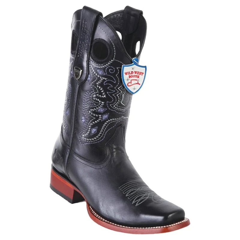 Wild West 28183805 Men's | Color Black | Men's Wild West Boots Genuine Leather Square Toe Handcrafted