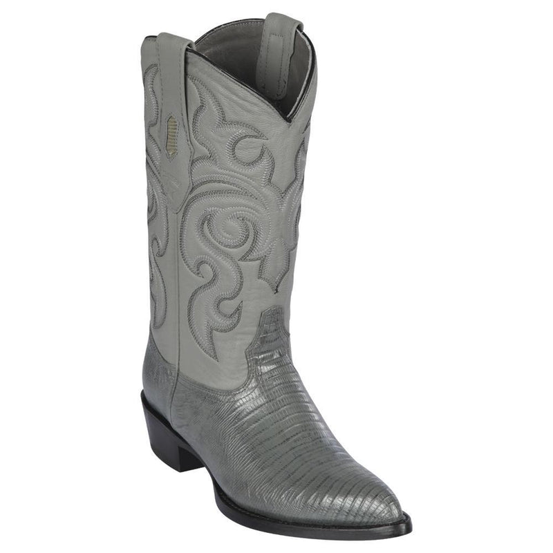 Los Altos Boots Mens #990709 J Toe | Genuine Teju Lizard Boots | Color Gray