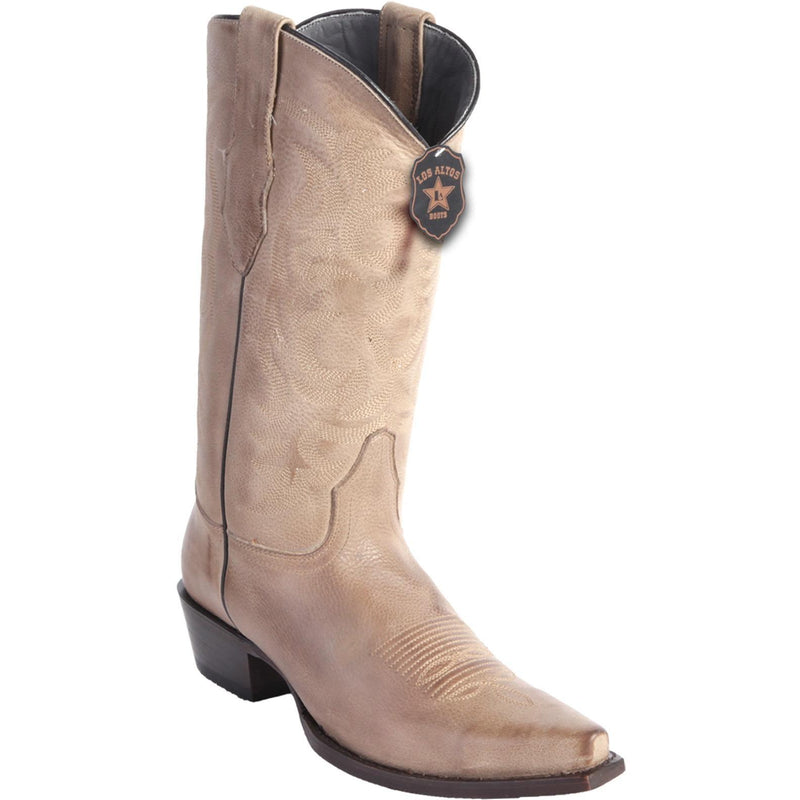 Los Altos Boots Mens #942709 Snip Toe | Genuine Grisly Leather Boots | Color Pomex