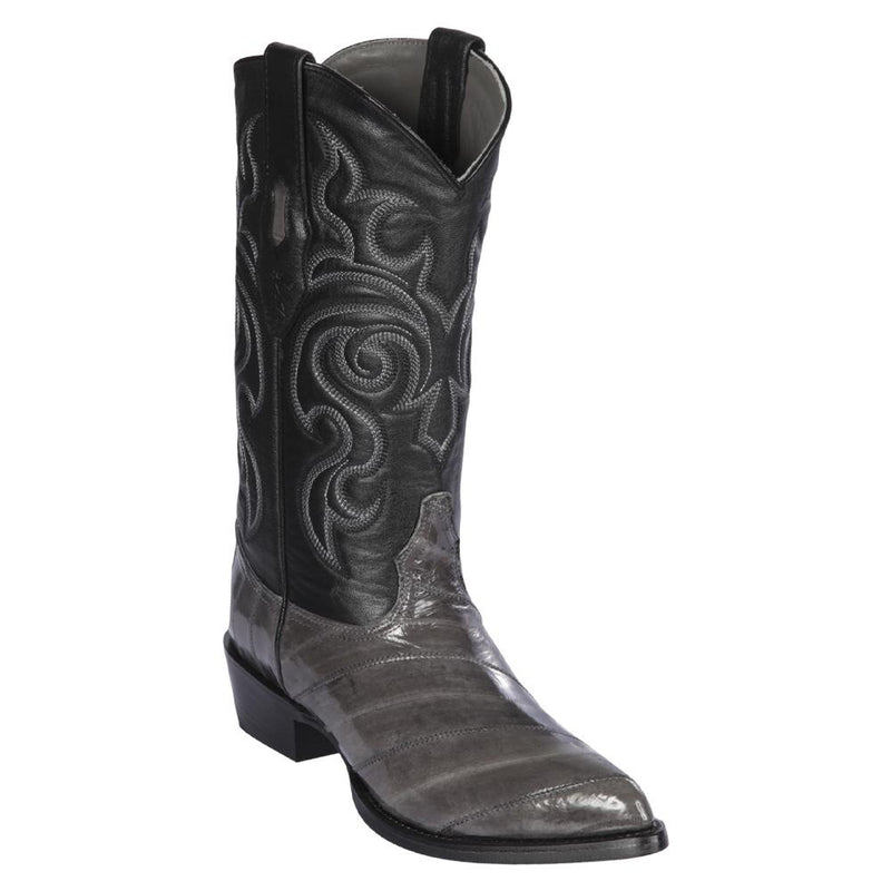 Los Altos Boots Mens #990809 J Toe | Genuine Eel SKin  Boots | Color Gray