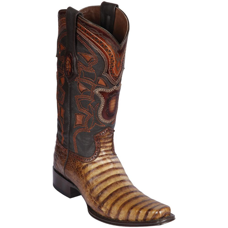 Los Altos Boots Mens #768283 European Square Toe | Genuine Caiman Belly Boots | Color Porto Oryx