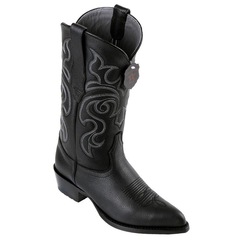 Los Altos Boots Mens #992705 J Toe | Genuine Grisly Leather Boots | Color Black