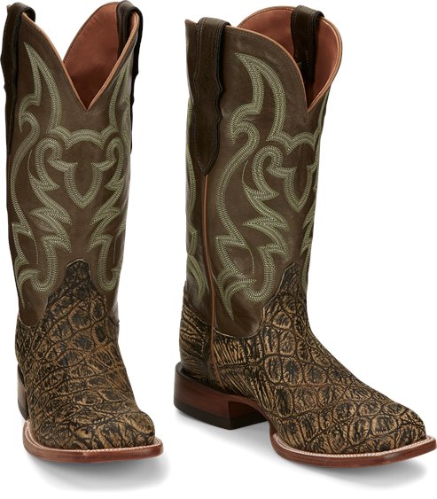 Justin Boots Boomer Crocodile - Antique Saddle (8594)