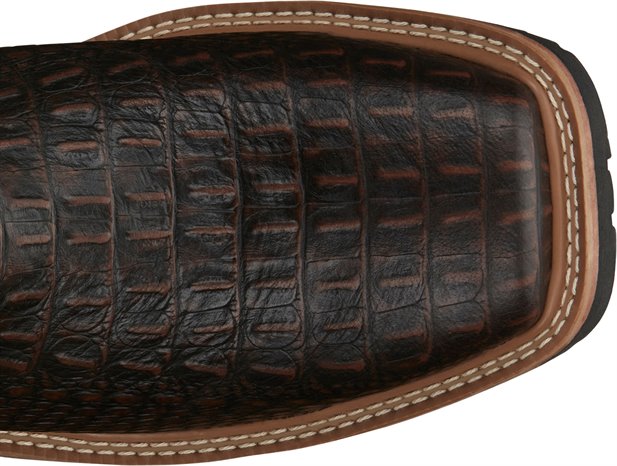 Justin Boots Derrickman Comp Toe - Brown Croc Print (SE4833)