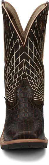 Justin Boots Derrickman Comp Toe - Brown Croc Print (SE4833)