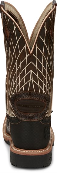 Justin Boots Derrickman Comp Toe - Brown Croc Print (SE4833)