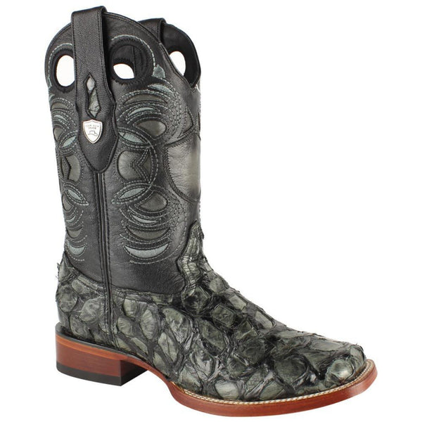 Wild West 28241009 Men's | Color Glossy Gray | Men’s Wild West Pirarucu Fish Boots Handcrafted