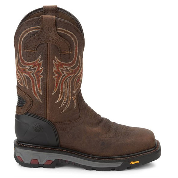 Justin Boots Driscoll Steel Tow Pecan Brown (WK2111)