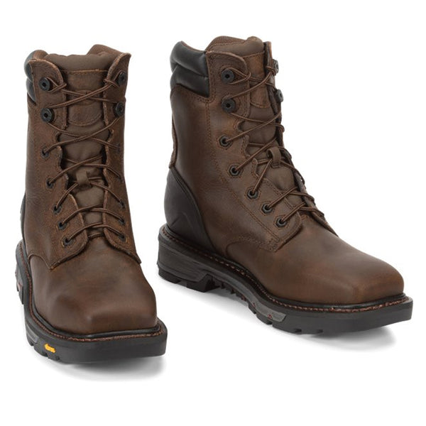 Justin Boots Pipefitter Steel Toe Chocolate Brown (WK200)