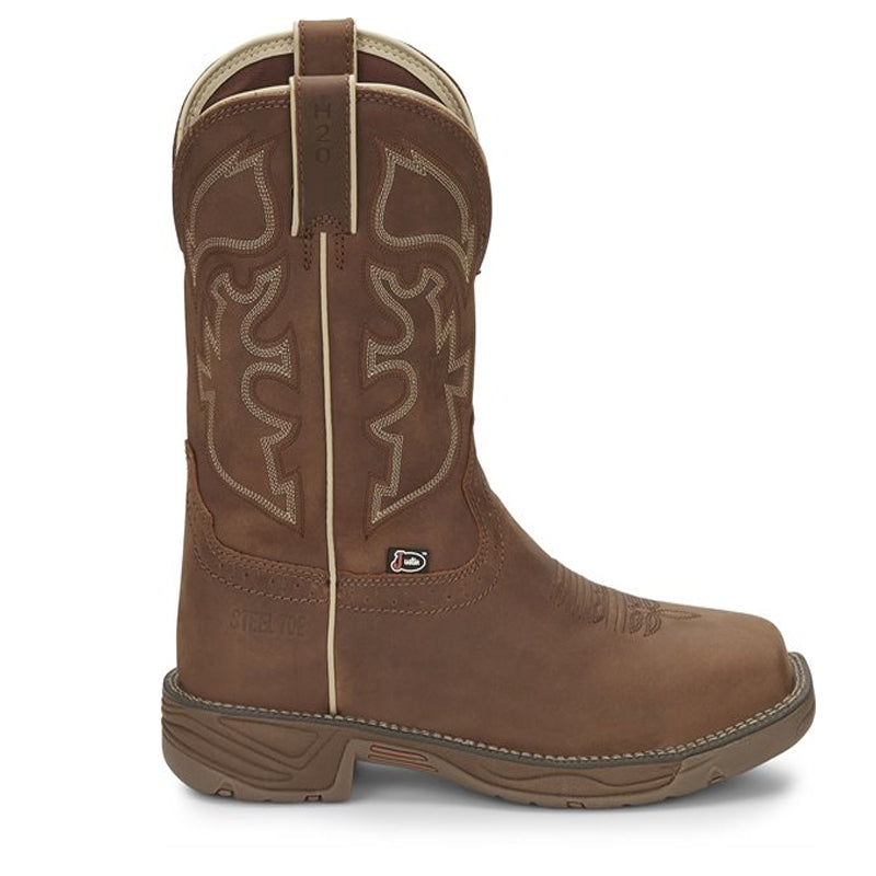 Justin Boots Rush Steel Toe Saddle Tan (WK4331)