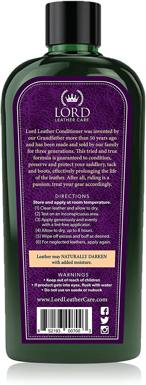 Lord Leather Care | Conditioner for Tack & Boots | Leather Softener
