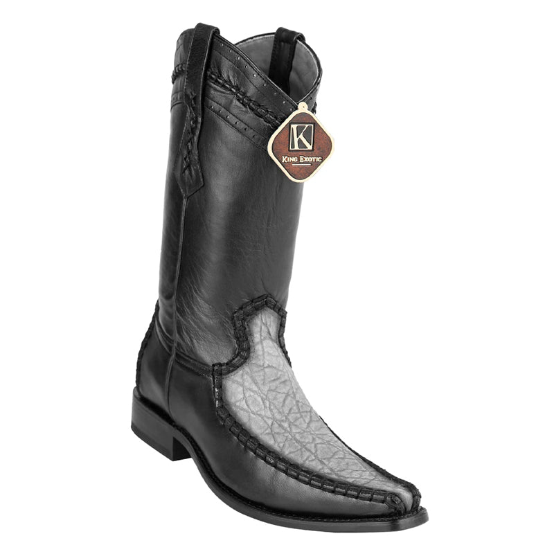 Men's King Exotic Genuine Elephant Boots European Toe Handcrafted Gray (477bd7009)