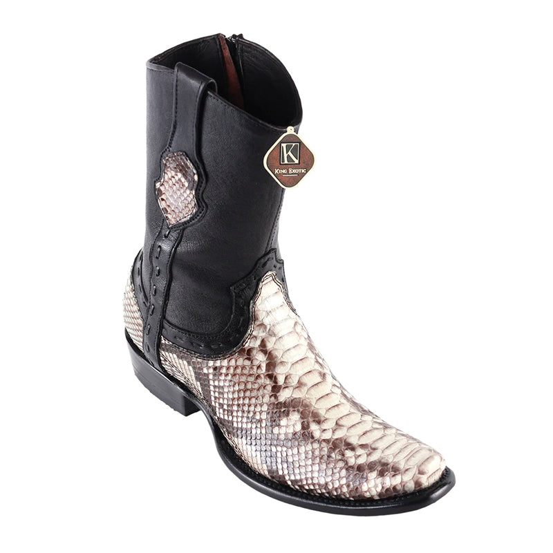 Men's King Exotic Python Boots Dubai Toe Handcrafted Natural (479B5749)