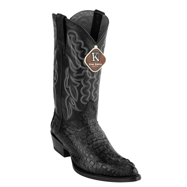 Mens King Exotic Caiman Hornback Cowboy Boots Black (4980205)