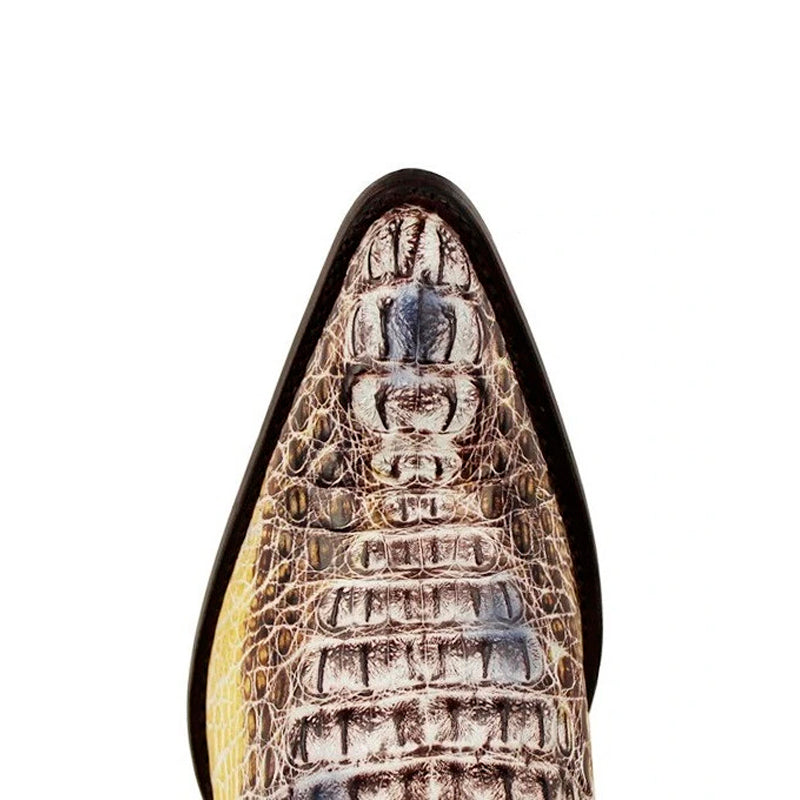 Mens King Exotic Caiman Hornback Cowboy Boots Natural (4980249)