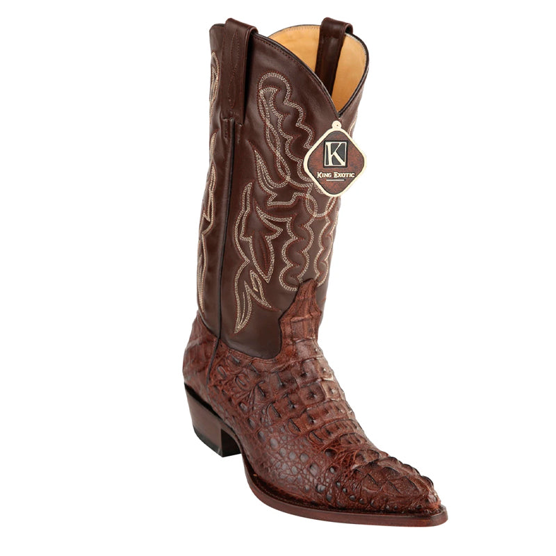 Mens King Exotic Caiman Hornback Cowboy Boots Brown (4980207)