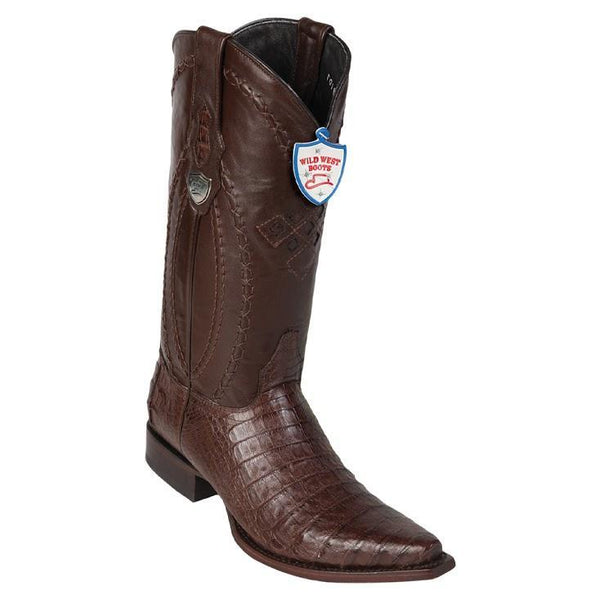 Wild West Boots #2948207Men's | Color Brown | Men's Wild West Caiman Belly Snip Toe Boots Handcrafted