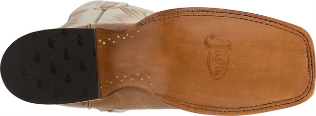 Justin Boots Pascoe Smooth Ostrich - Antique Saddle (8294)