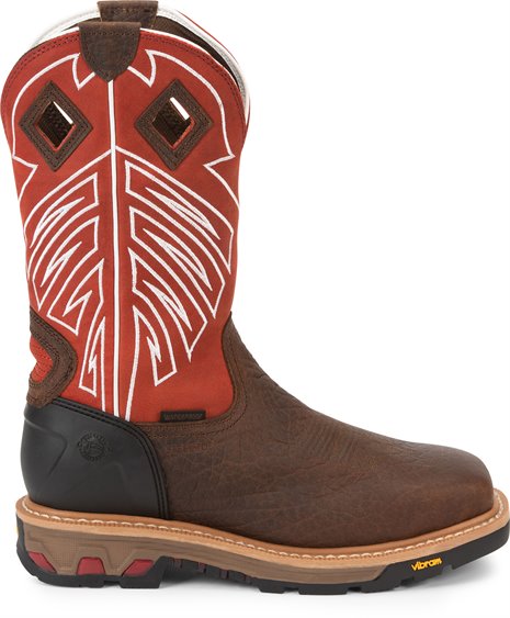 Justin Boots Roughneck Stell Toe - Walnut Brown (WK2115)